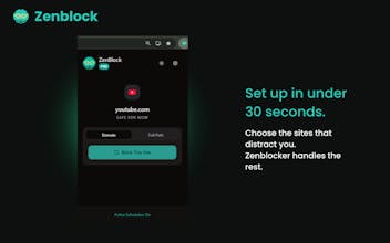 ZenBlock - Mindful website blocker gallery image