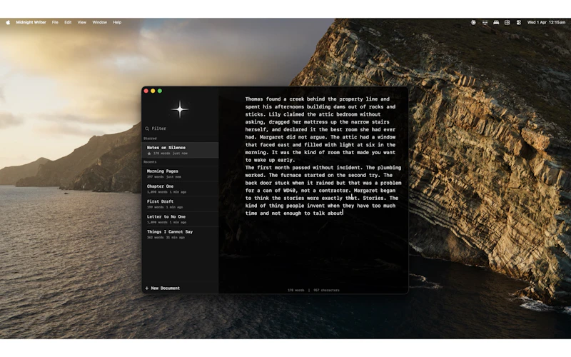 Midnight Writer screenshot 1