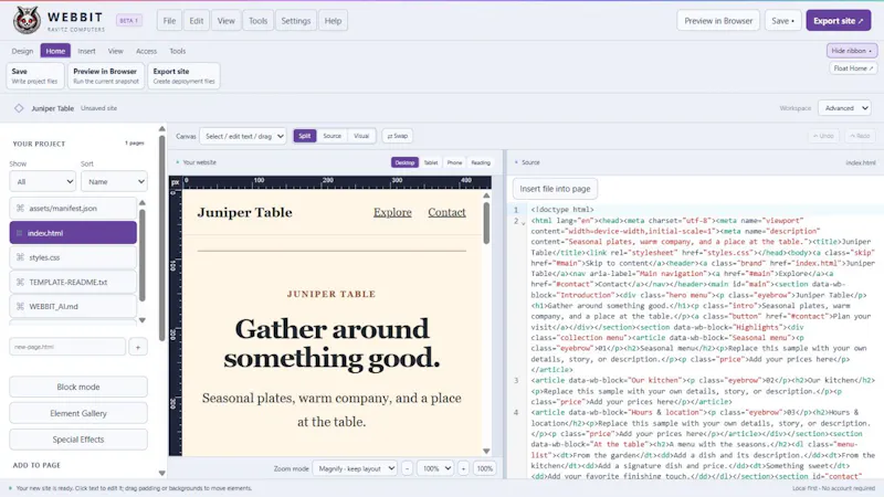 Webbit screenshot 5