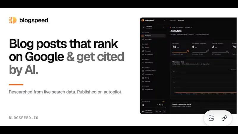 BlogSpeed screenshot 1 (video preview)