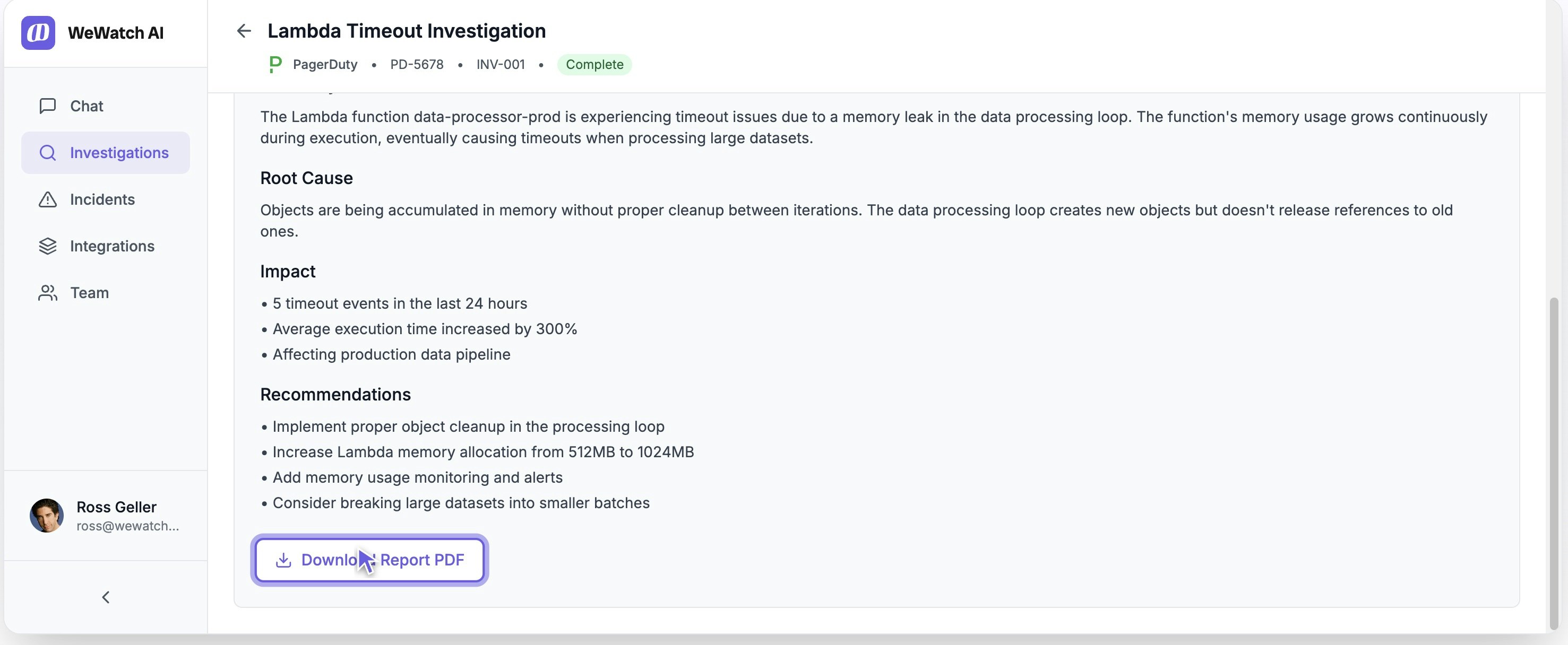 WeWatch AI - Investigate alerts faster gallery image