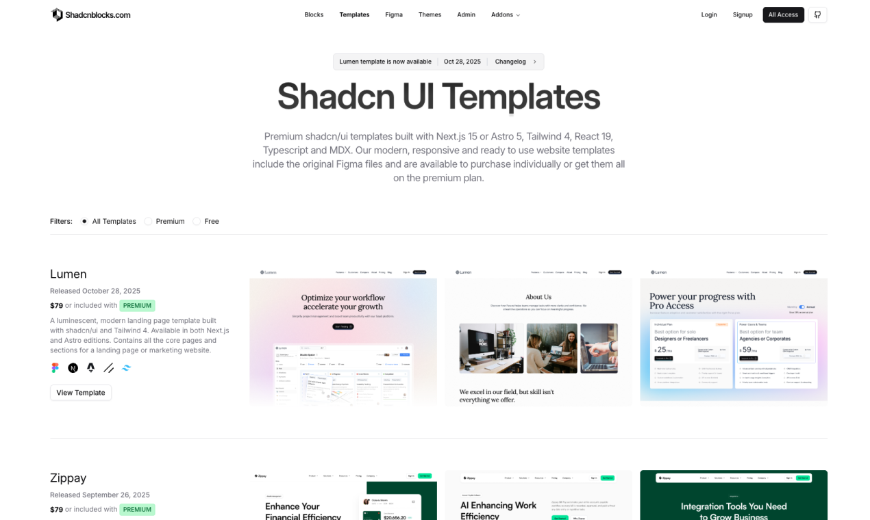 Shadcnblocks - Screenshot 3 preview