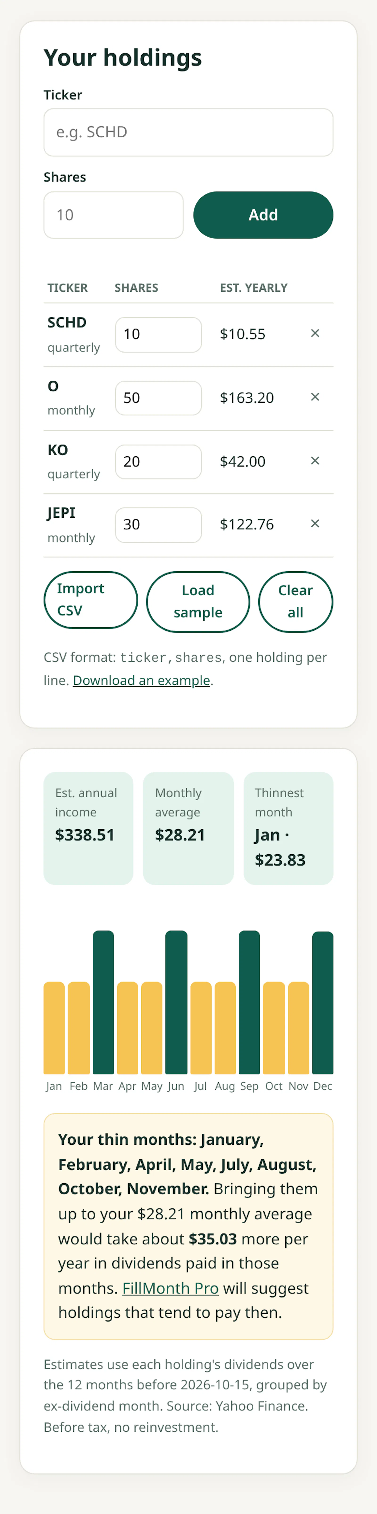 FillMonth screenshot 2