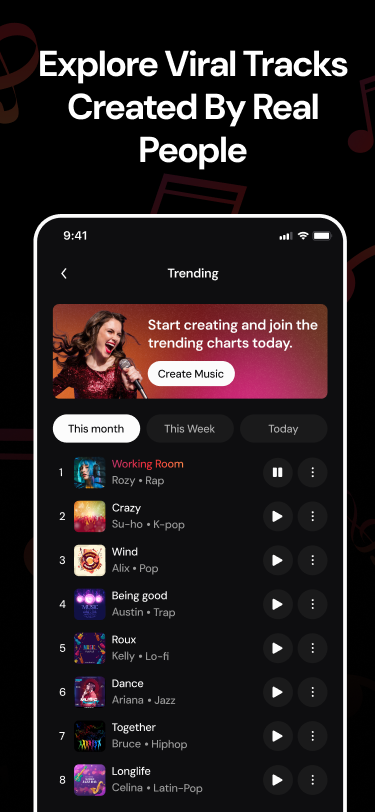Tunex AI Music, генератор песен - От текста до песни за секунды медиа 7