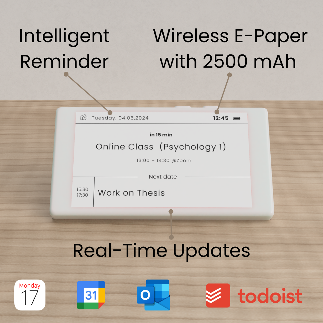 Papersync - 予定とタスクを示すeペーパーディスプレイメディア2