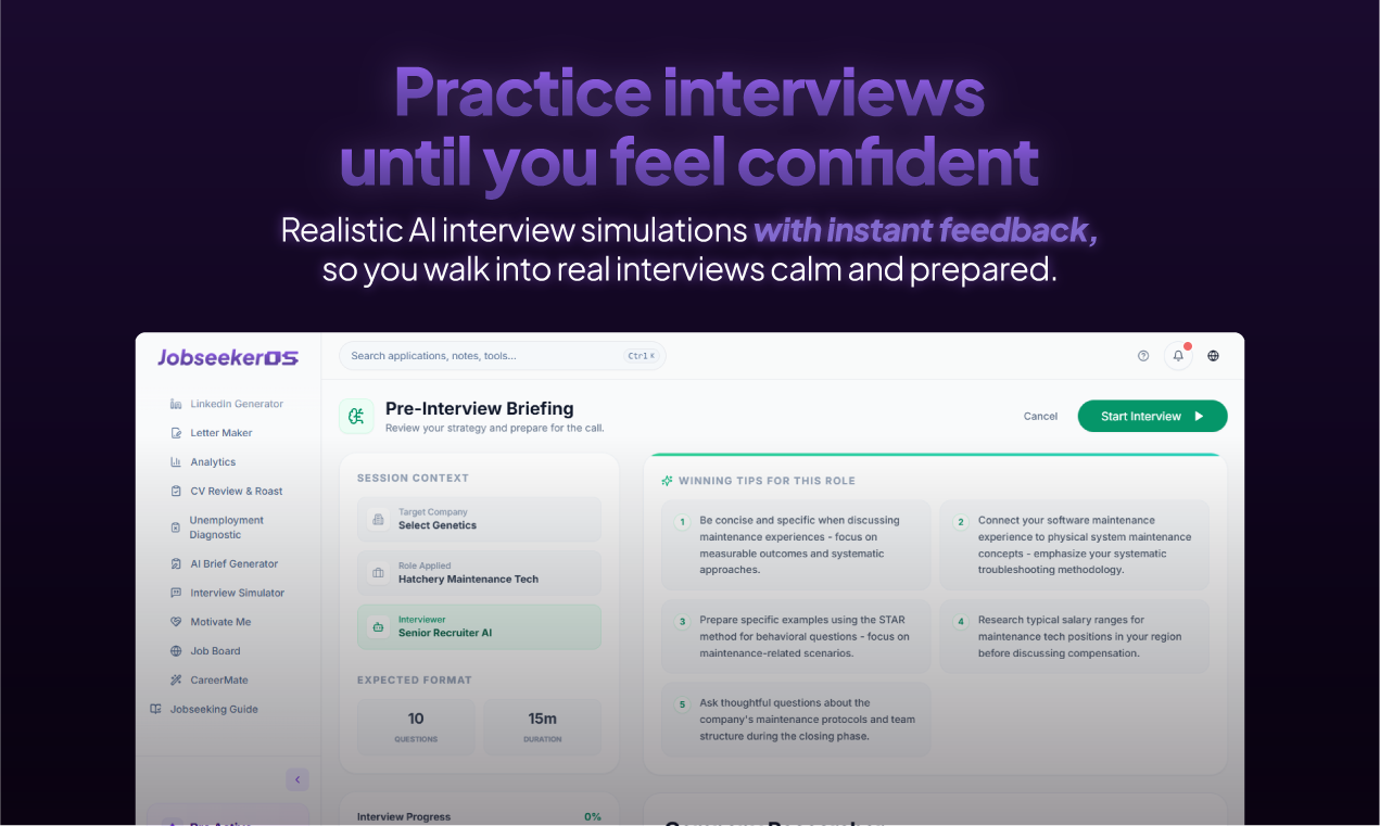 JobseekerOS - Screenshot 5 showing product features and functionality