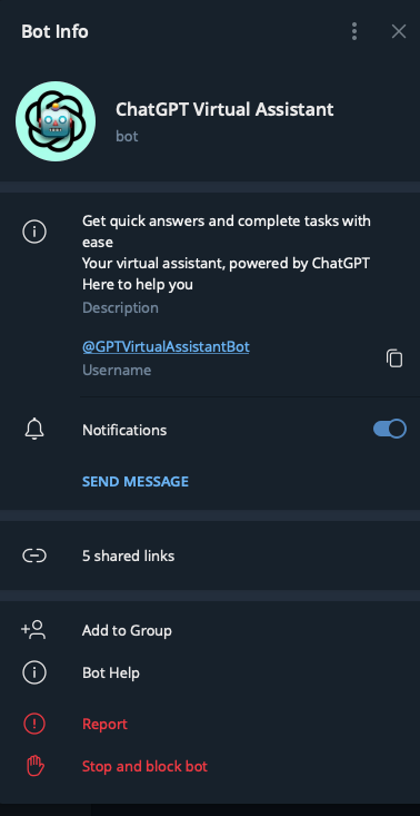 ผู้ช่วยเสมือน GPT - chatgpt เป็นบอทเทเลกรัม media 1