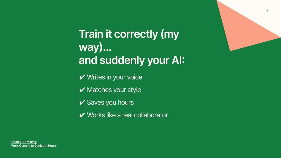 ChatGPT Training: From Generic to Genius gallery image