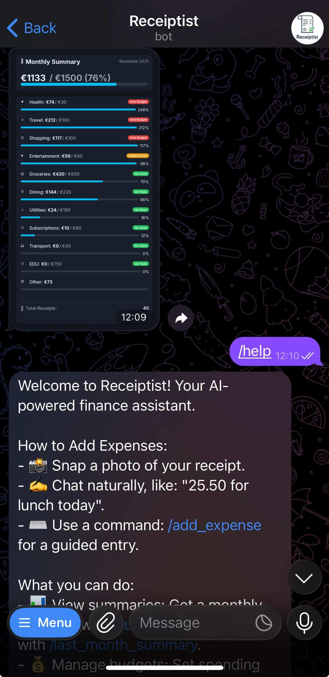 Receiptist - Screenshot 2 showing product features and functionality