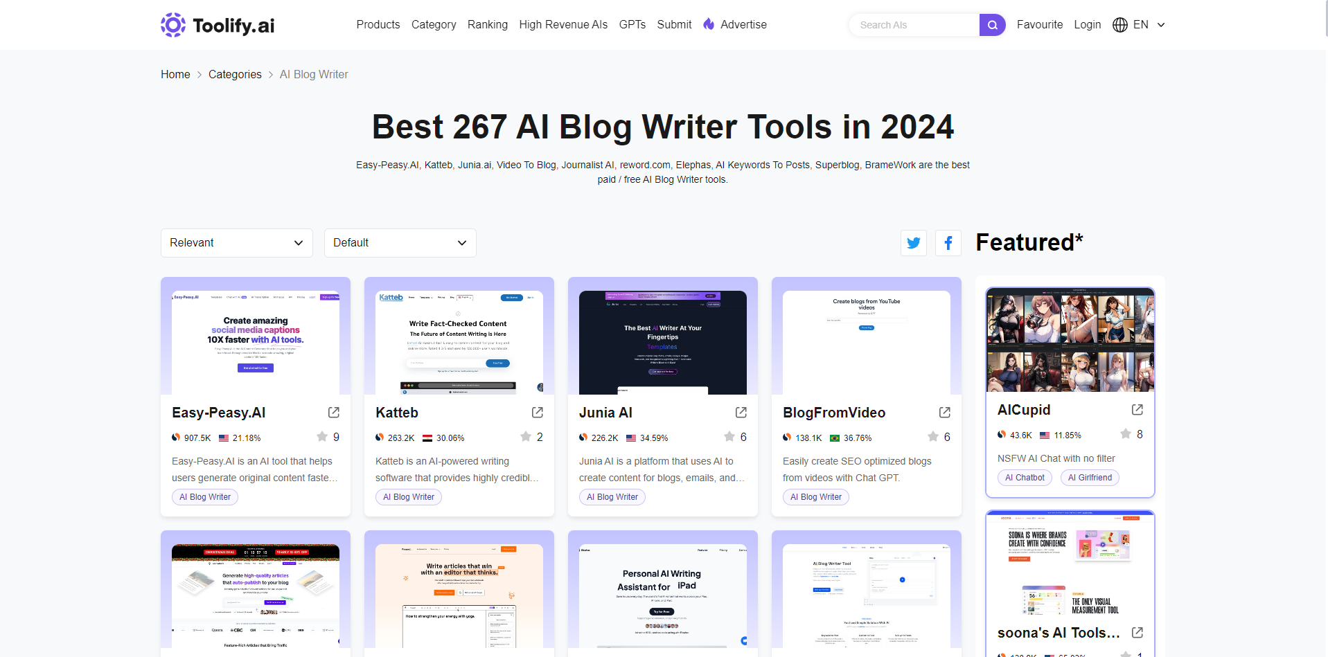 Directorio de herramientas de IA por Toolify AI media 3
