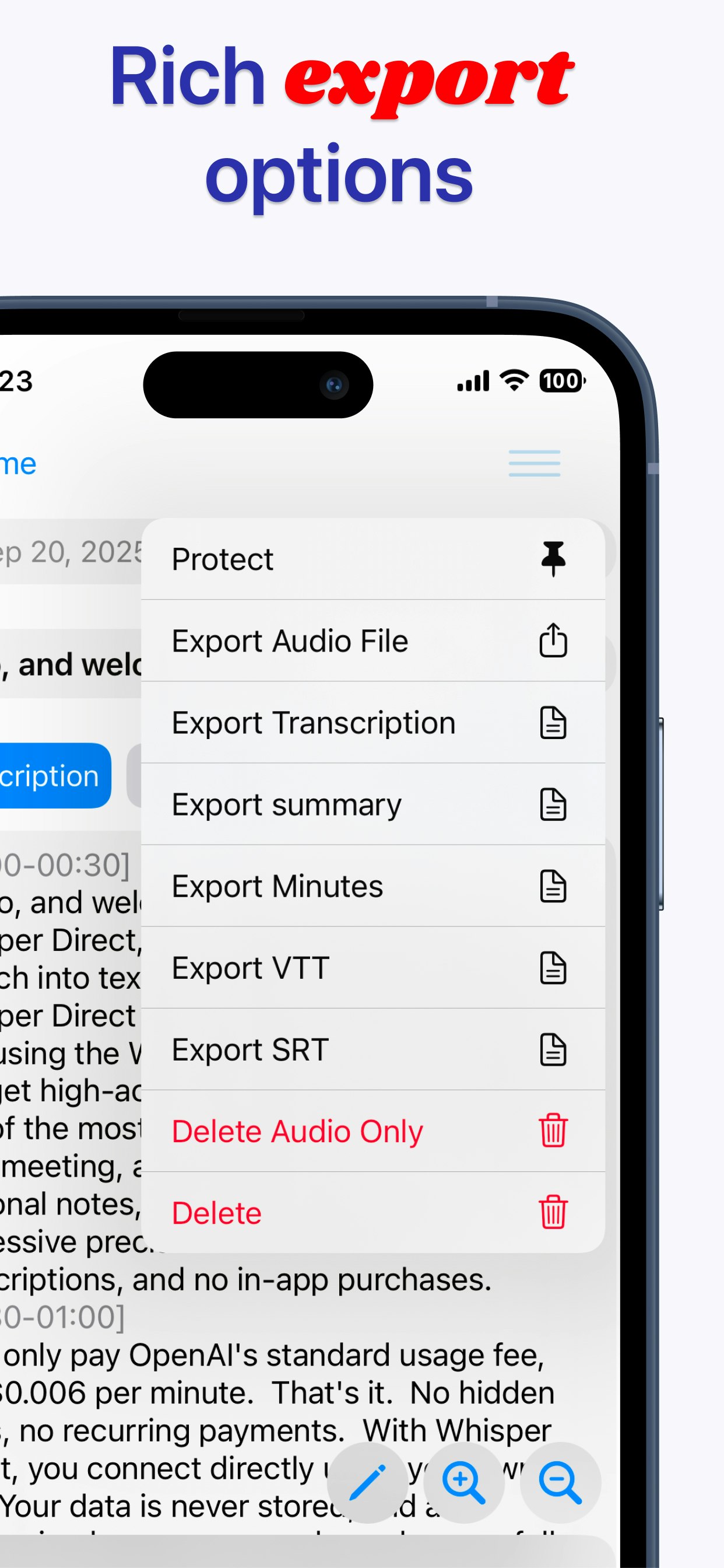 Média Chuchoter directement - Vous permet d'utiliser votre clé Openai pour une transcription abordable 4
