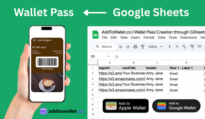 Wallet Pass Generator Google Sheet Addon - Main product screenshot demonstrating key features and user interface