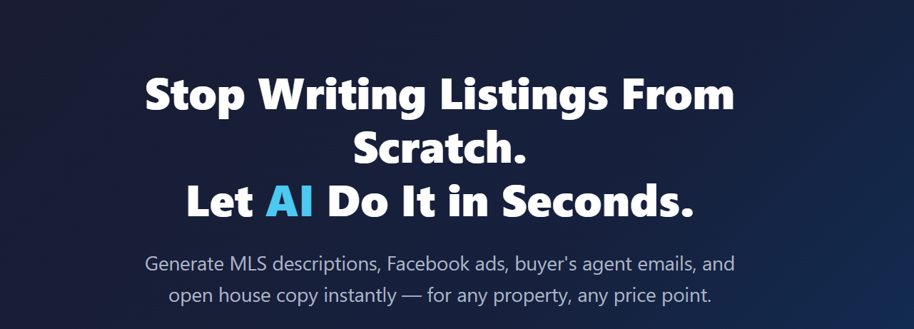 RealtyAI Listing Writer gallery image