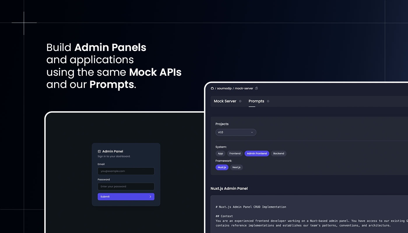 Mock Server - Screenshot 2 showing product features and functionality