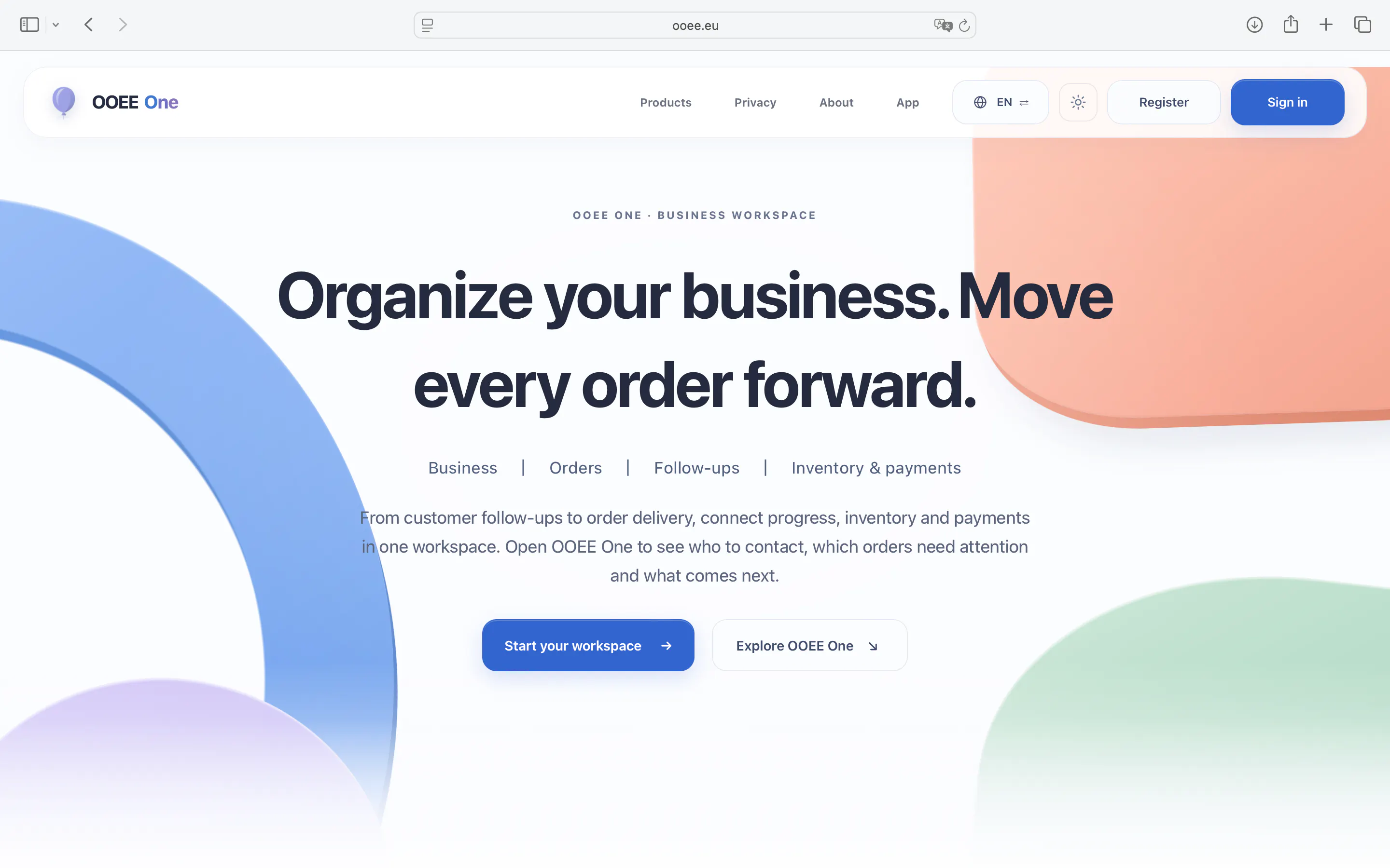 OOEE One – Business Workspace