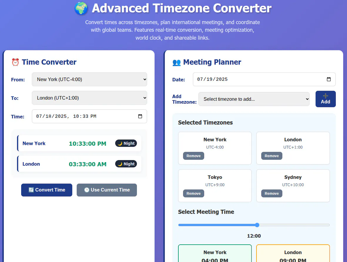 Time Zones Converter gallery image