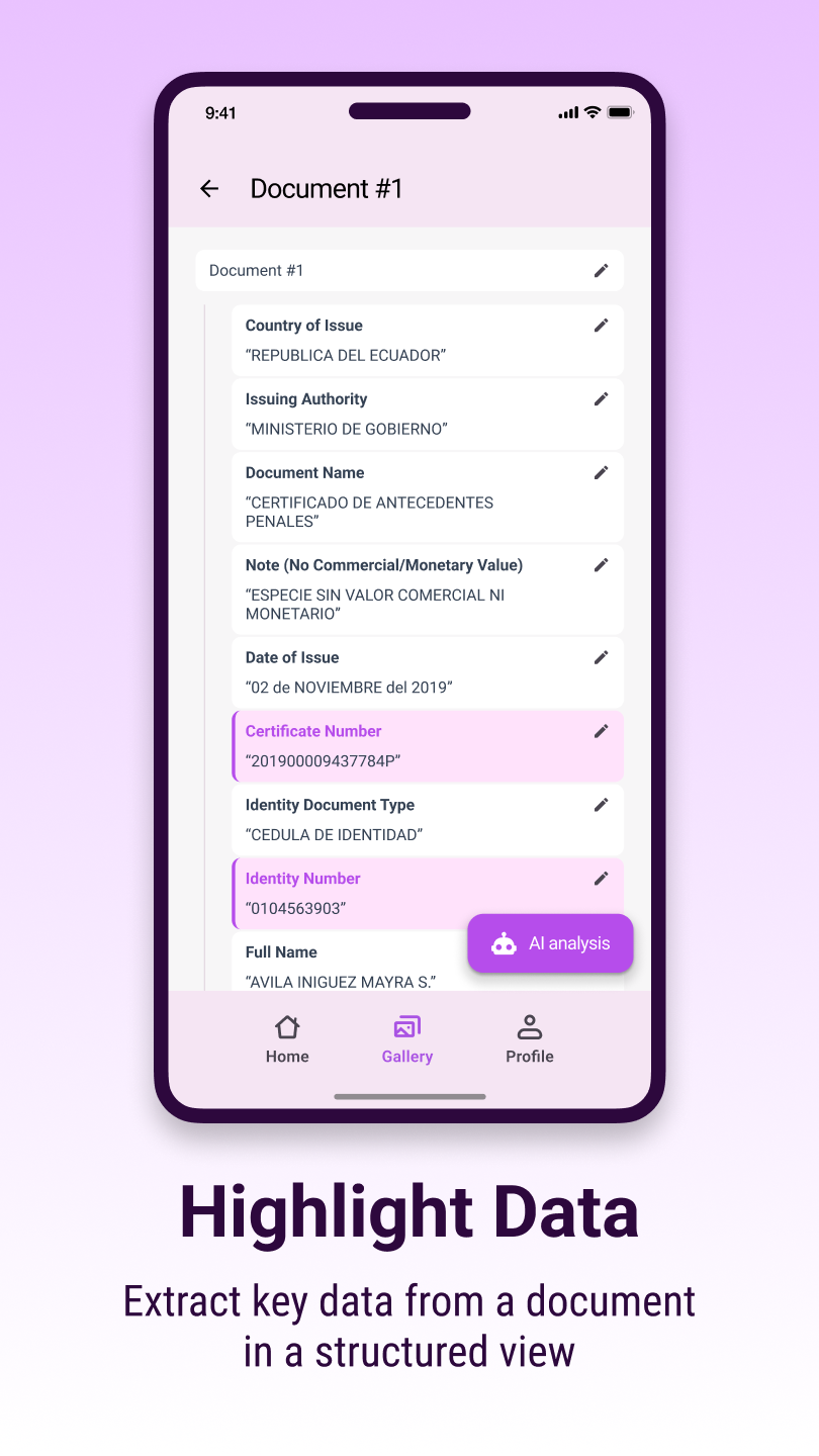 Document Scanner with AI gallery image