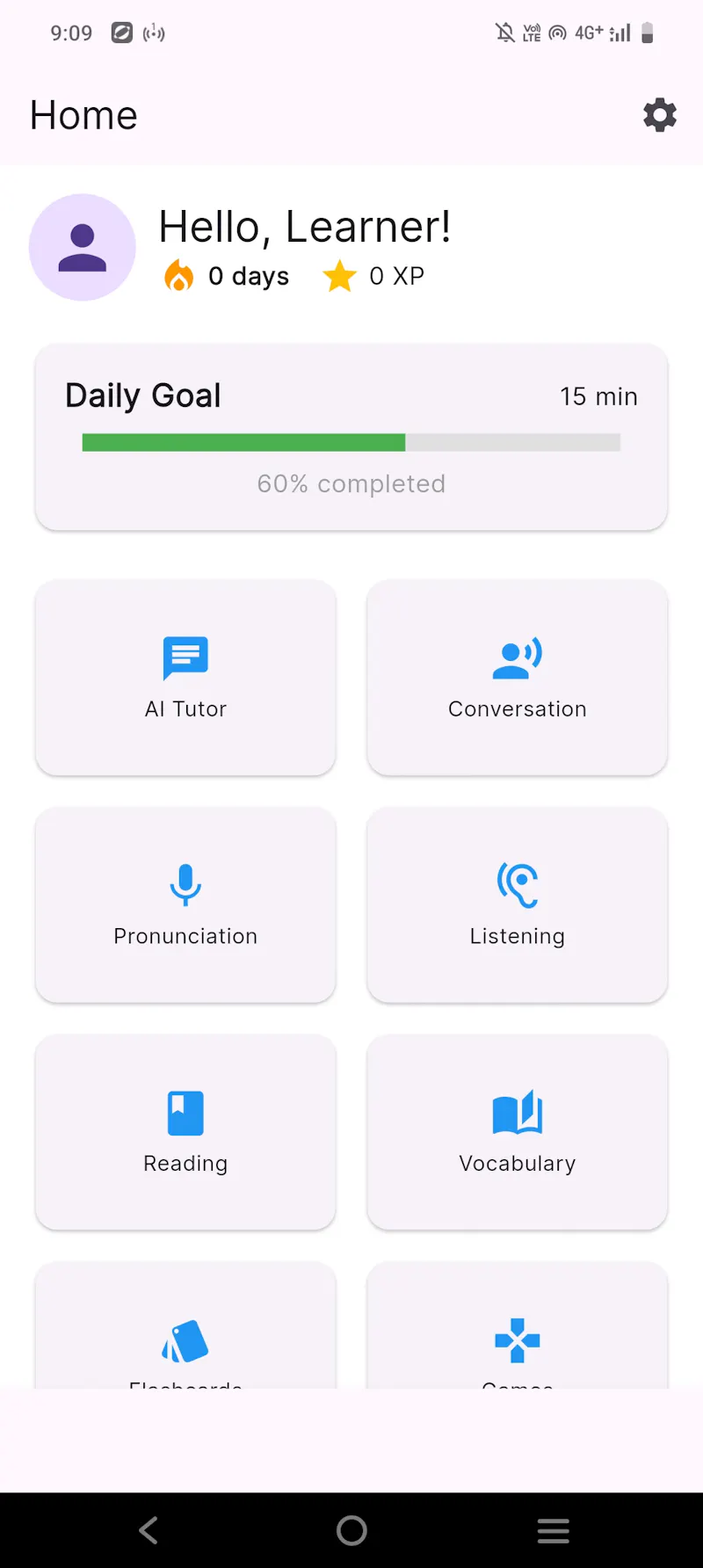 AI Language Learning App screenshot 1