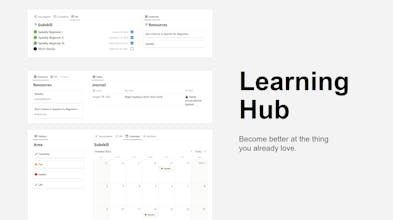 Learning Hub Notion Template gallery image