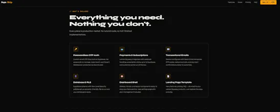 SupaShip — Next.js SaaS Boilerplate gallery image