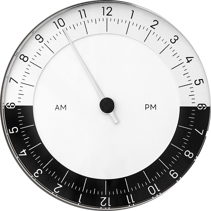 Single hand 24-hour AM/PM (double twelve) wrist watch - Noonday AA17B by Svalbard gallery image