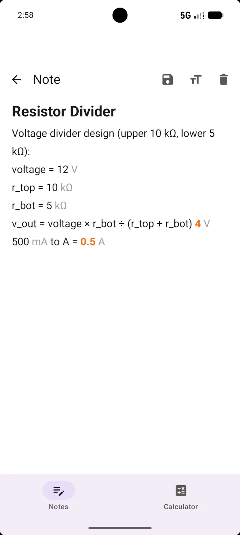 MathNotes: Calculator Notes screenshot 2