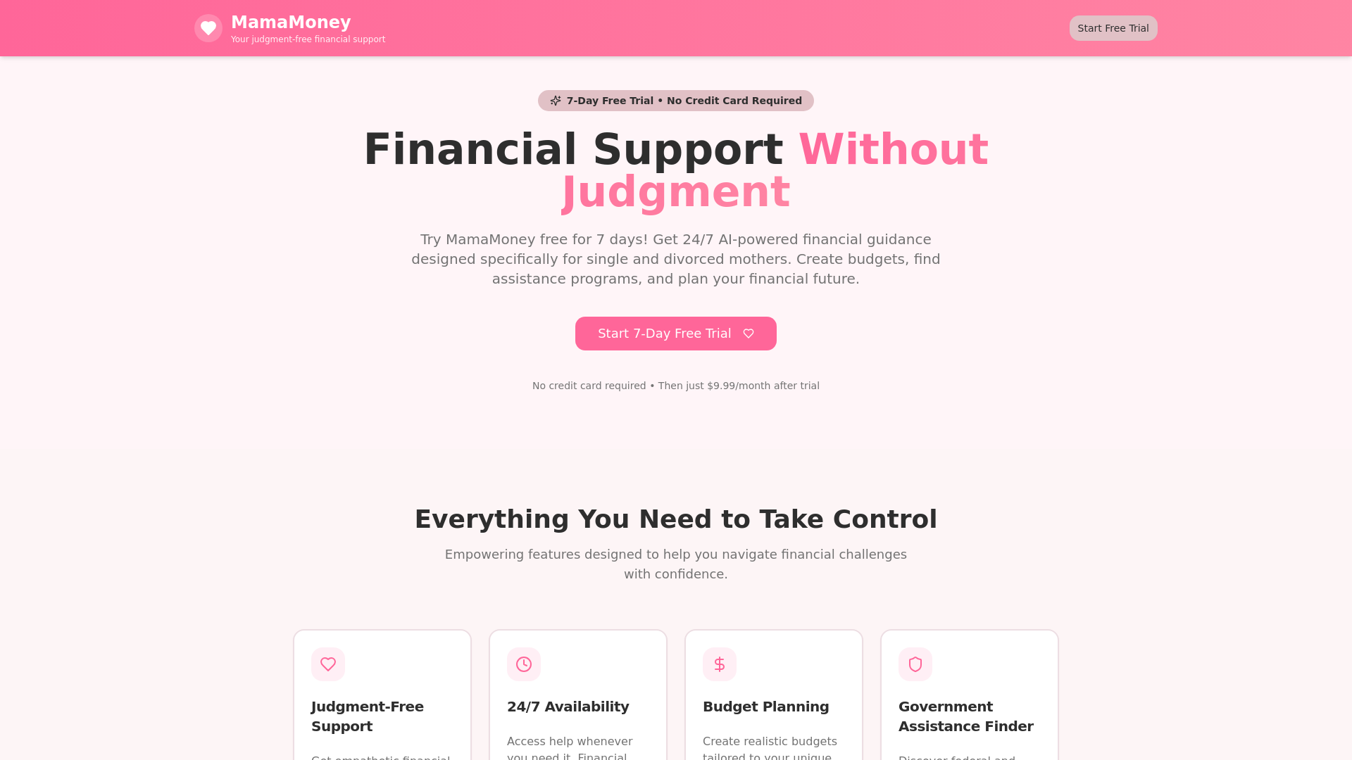 MamaMoney - Main screenshot showing features and interface