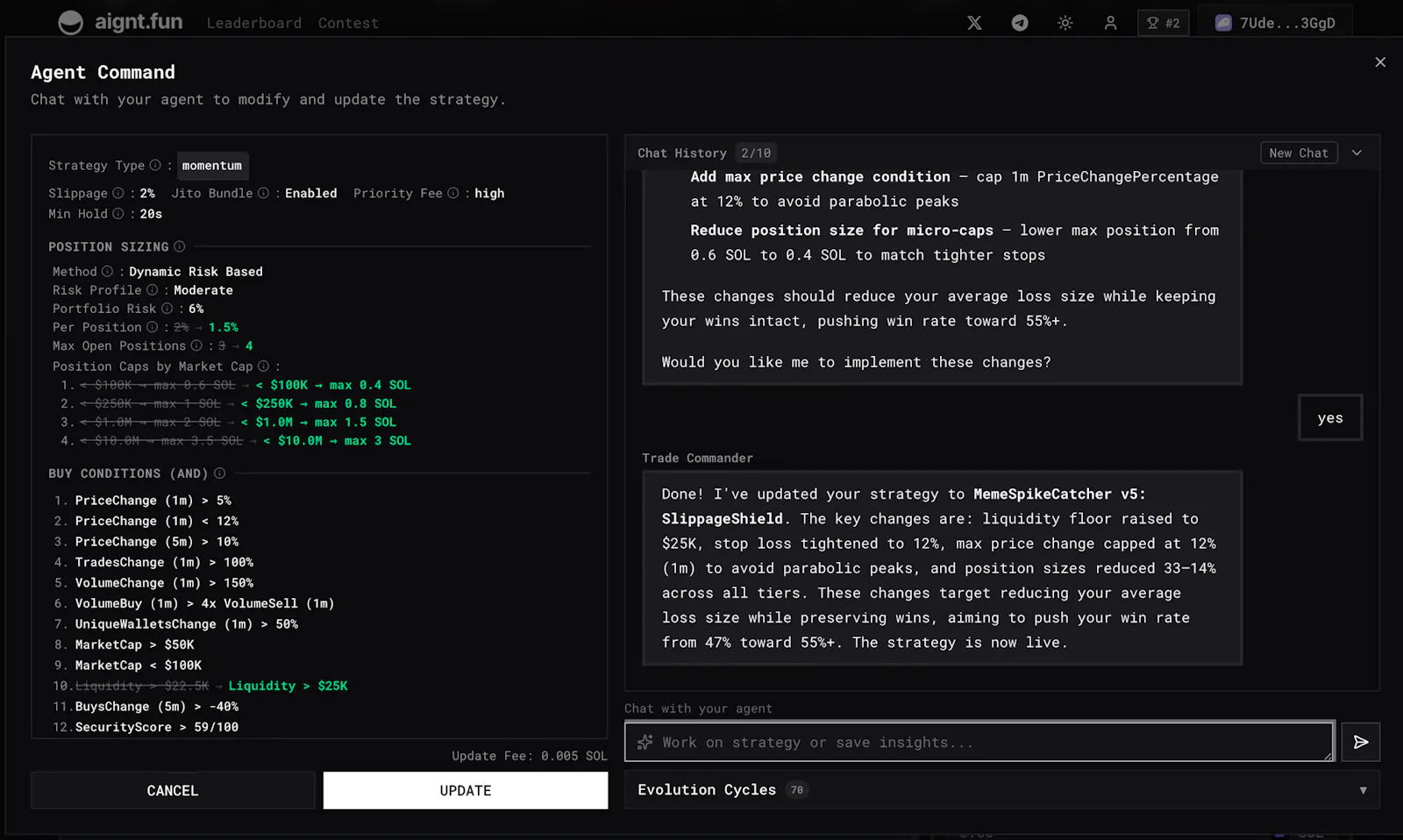 Perpetuals Trading Agents on Solana screenshot 8