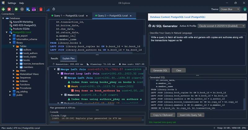 DB Explorer screenshot 2