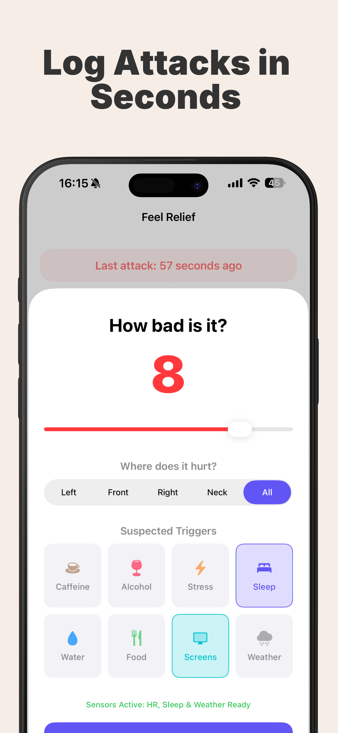 Relief - Screenshot 2 showing product features and functionality