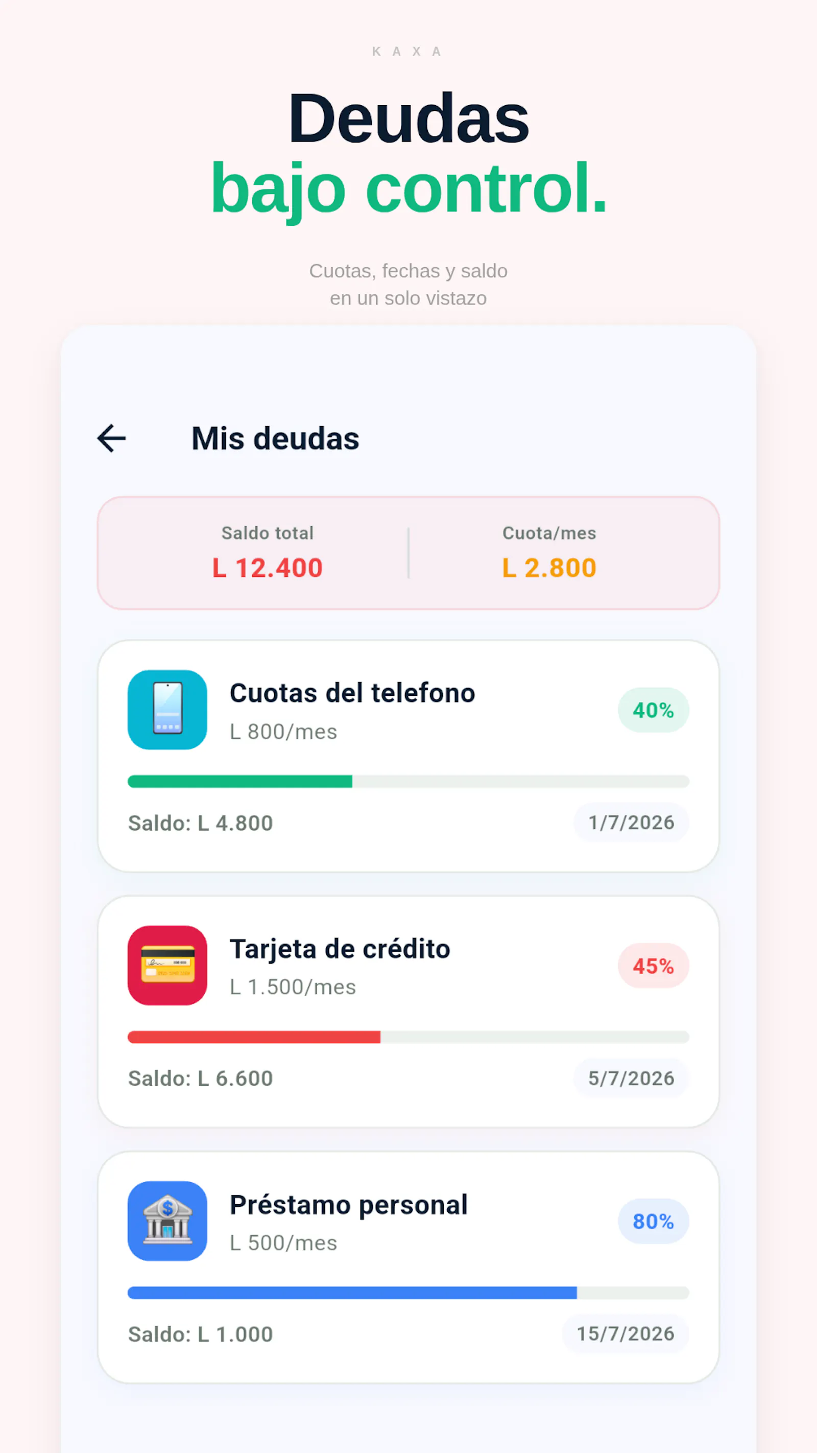 Kaxa: Control de Gastos screenshot 5