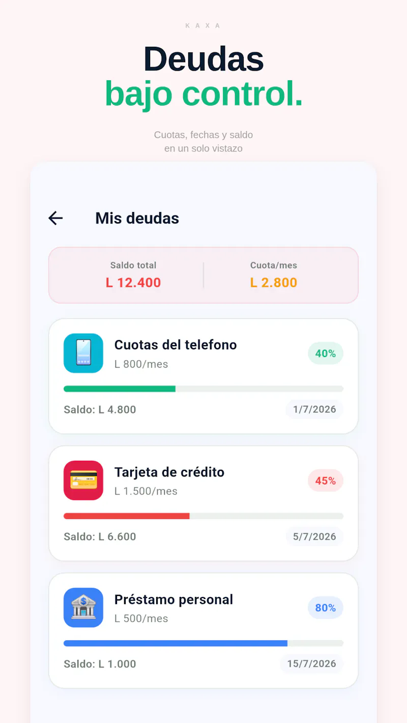 Kaxa: Control de Gastos screenshot 5