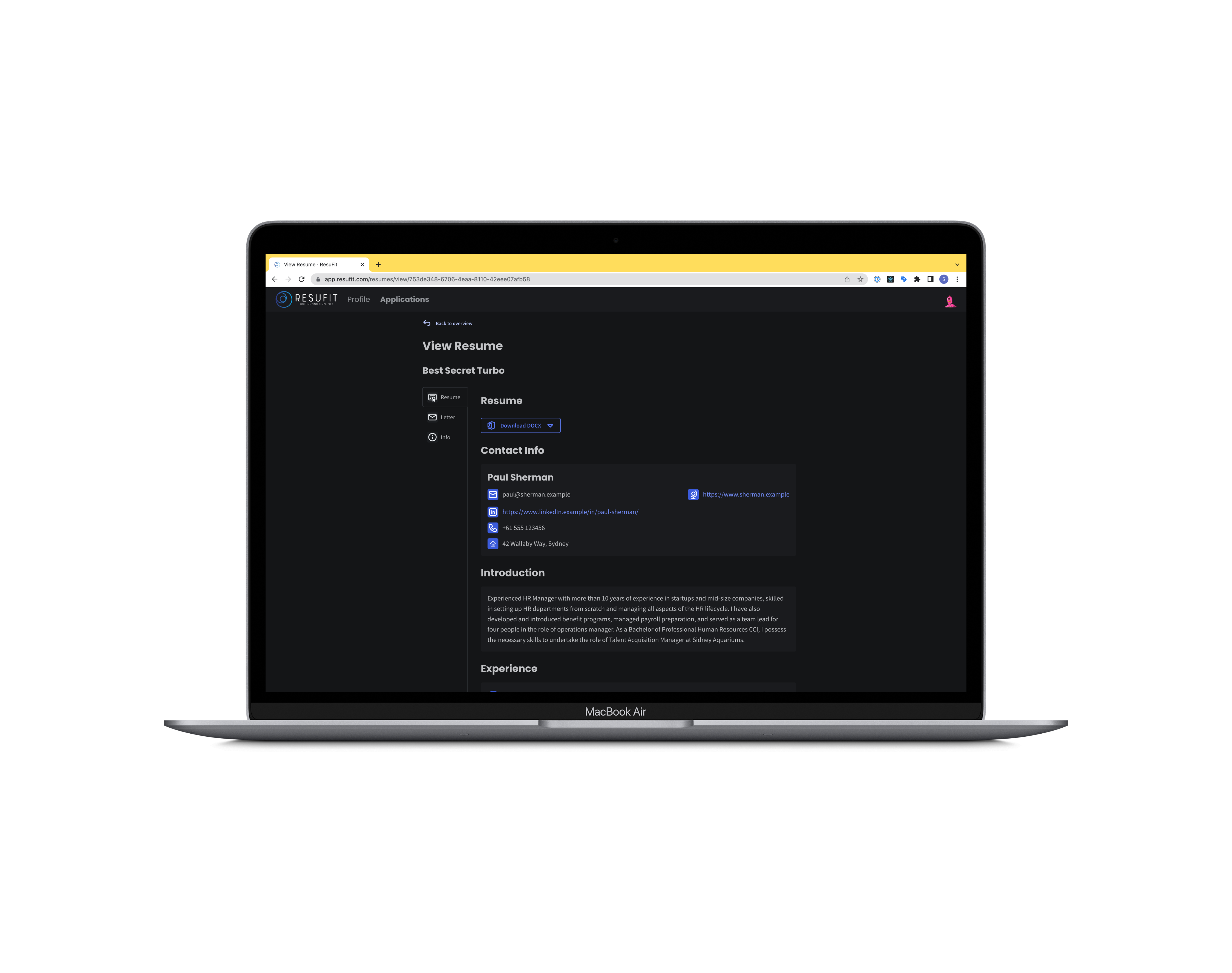 resufit - CV ที่ขับเคลื่อนด้วย AI และผู้สร้างจดหมายปะหน้า media 1