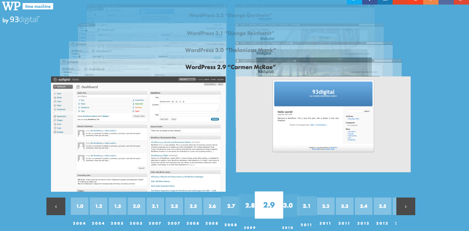 WordPress Time Machine gallery image