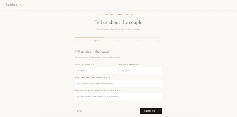 Wedding Toast screenshot 2