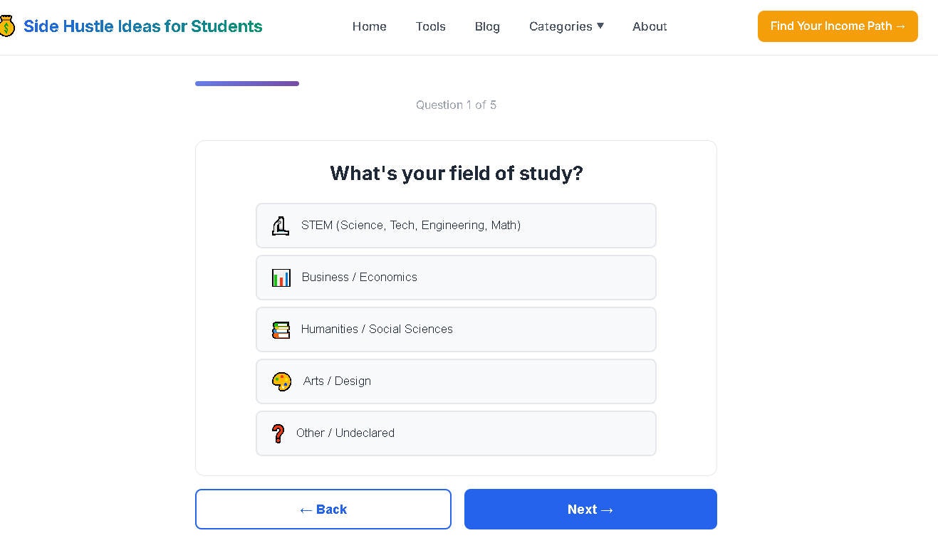 Side Hustle Ideas for Students - Main product screenshot demonstrating key features and user interface