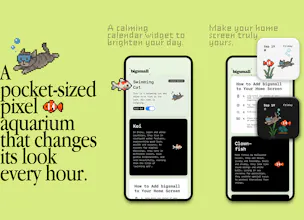 bigsmall - Fish. Swimming Cat. Widget. gallery image