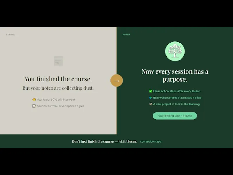 CourseBloom screenshot 1 (video preview)