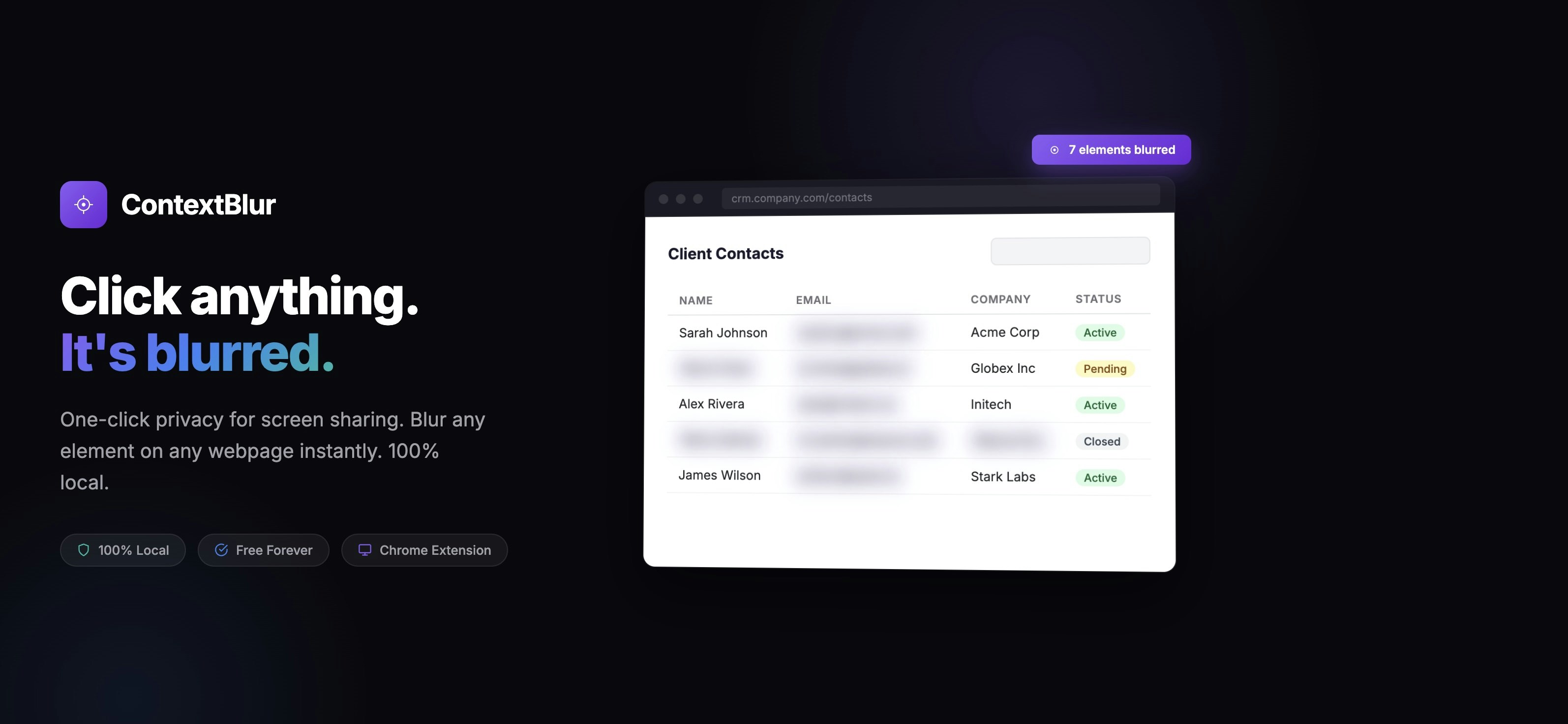 ContextBlur - Main product screenshot demonstrating key features and user interface