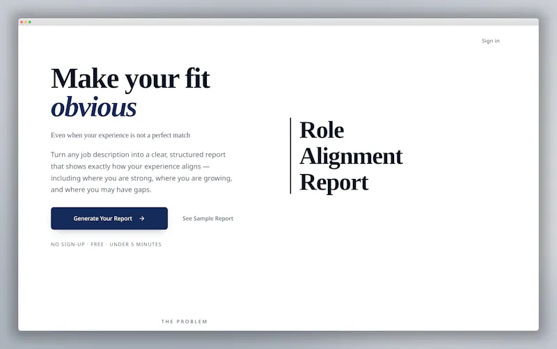 Role Alignment Report screenshot 3