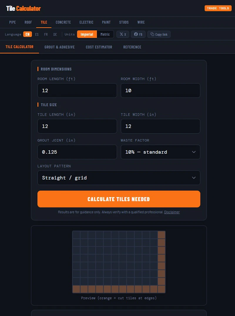 Trade Tools - Free tool for Construction screenshot 3