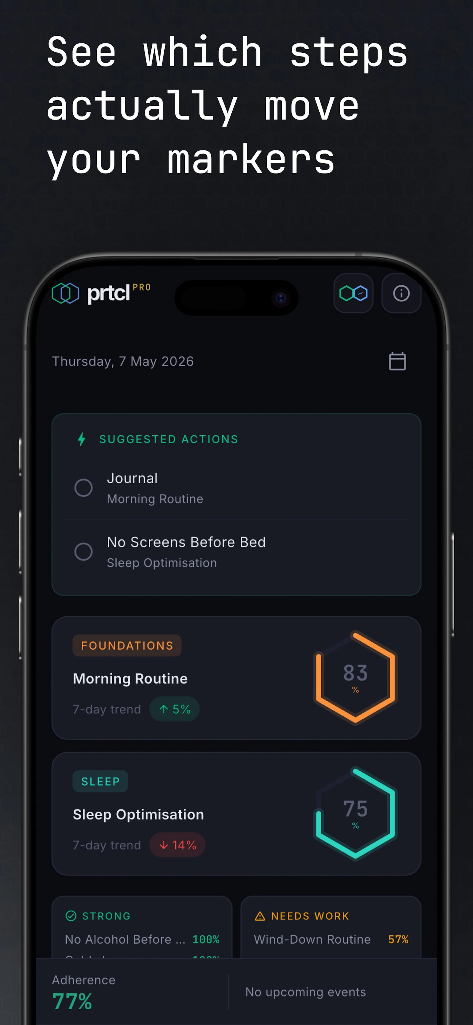 prtcl: health protocol tracker screenshot 2