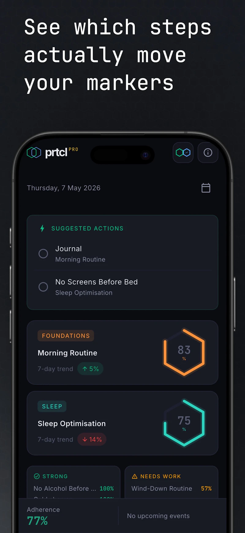 prtcl: health protocol tracker screenshot 2
