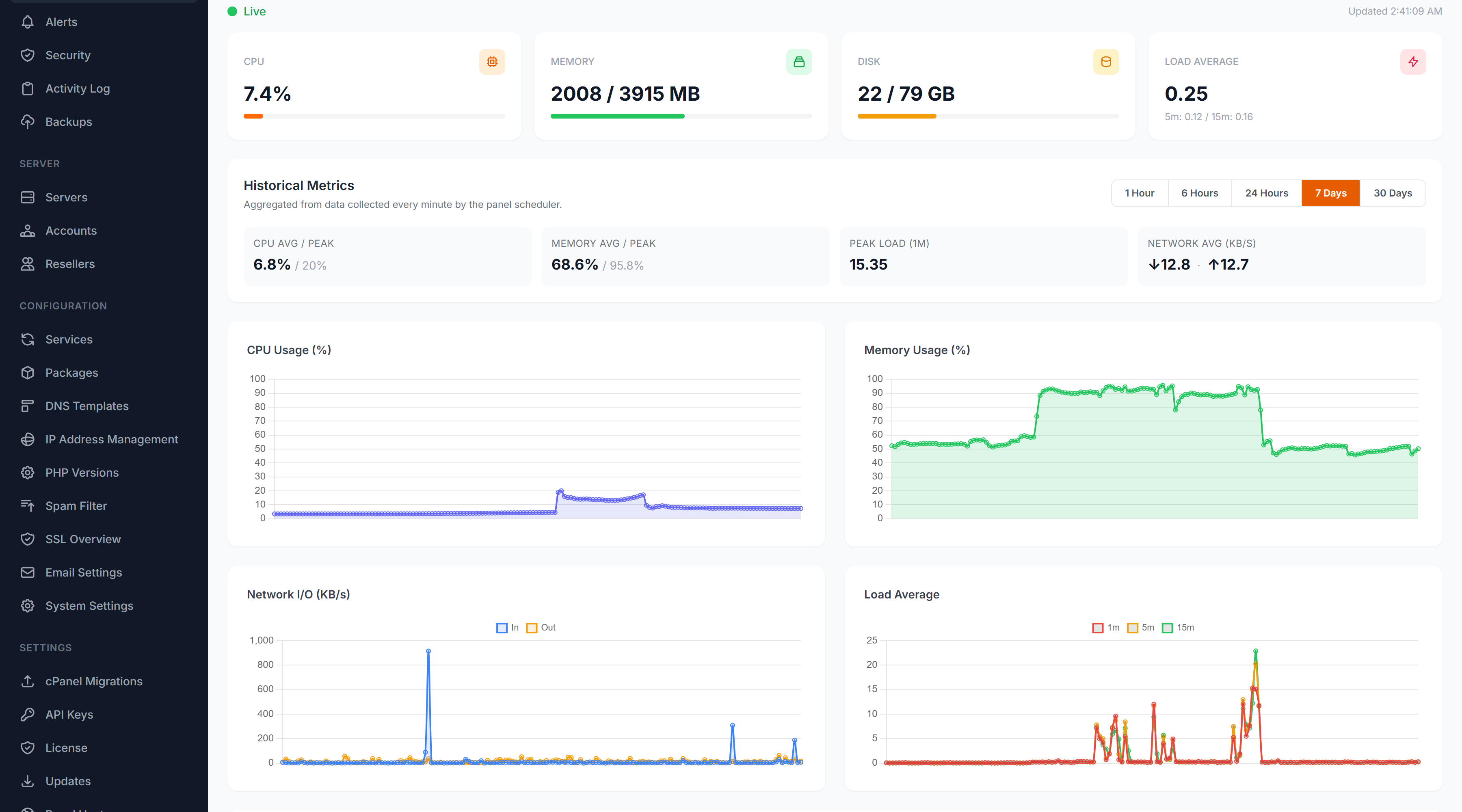 Opterius - Modern Web Hosting Panel gallery image