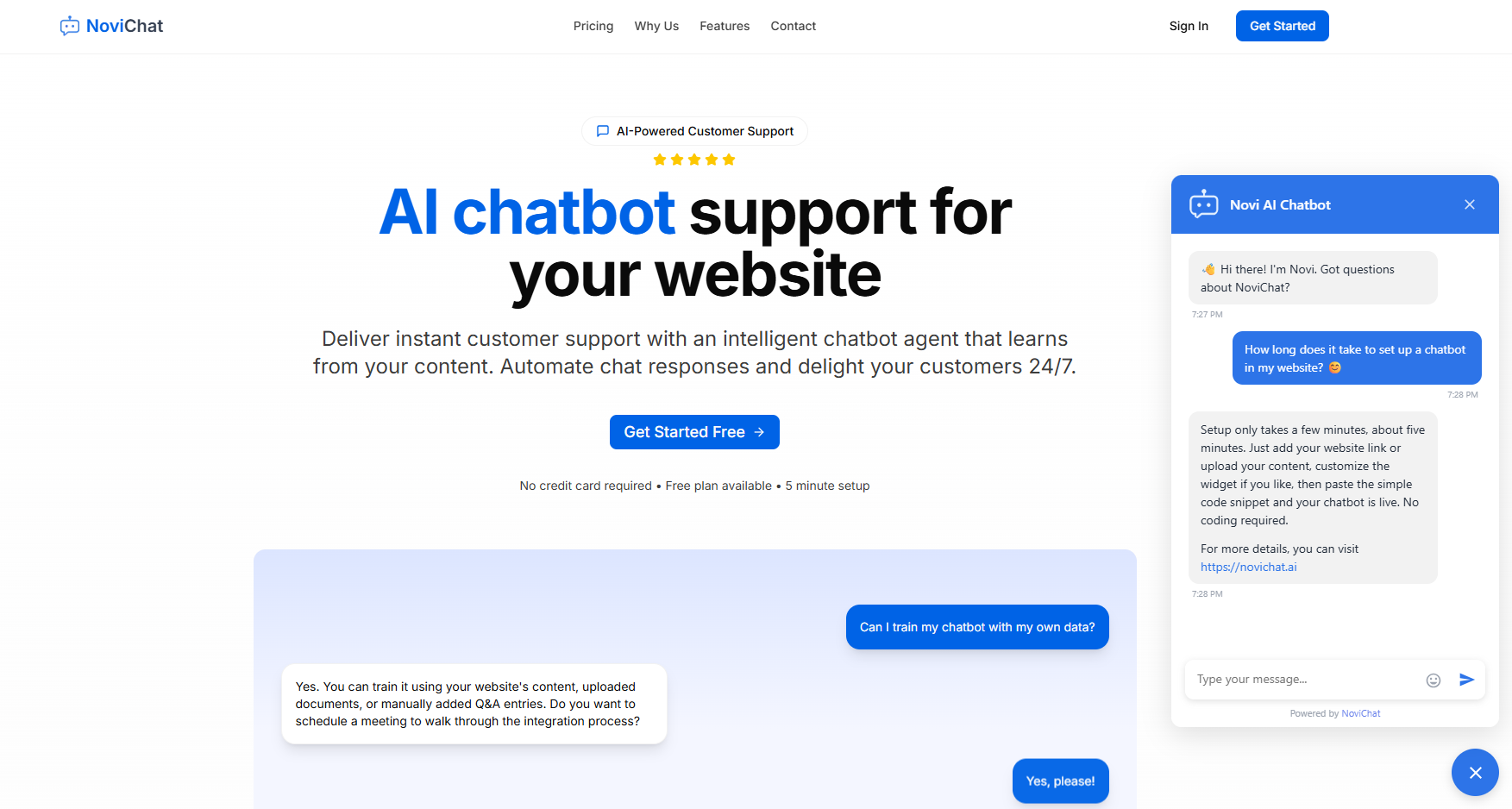 NoviChat - Main product screenshot demonstrating key features and user interface