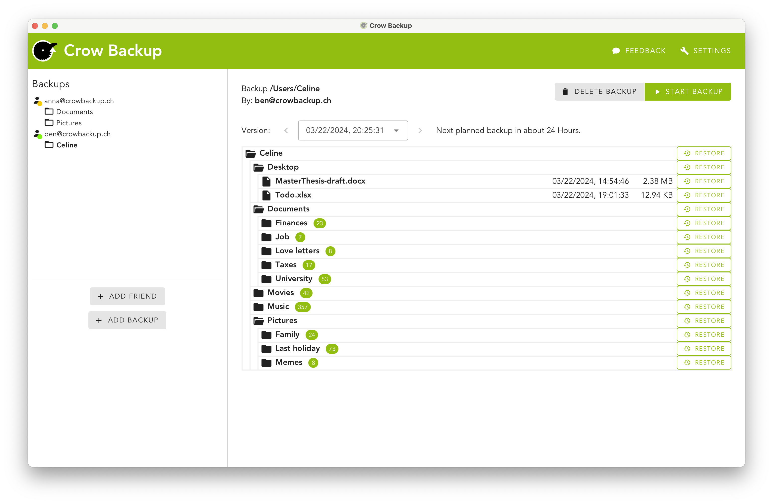 Crow Backup media 3