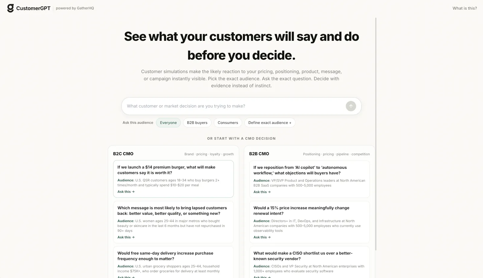 CustomerGPT screenshot 1