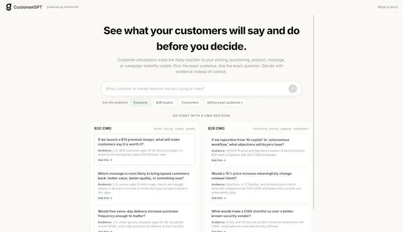 CustomerGPT screenshot 1