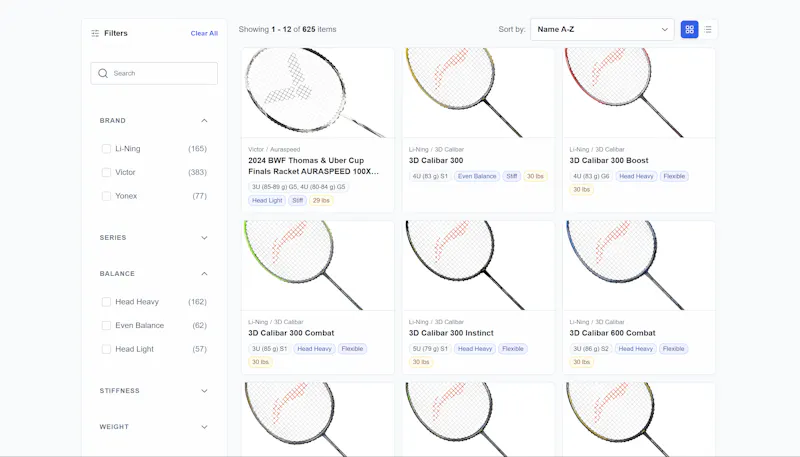RacketDex screenshot 2