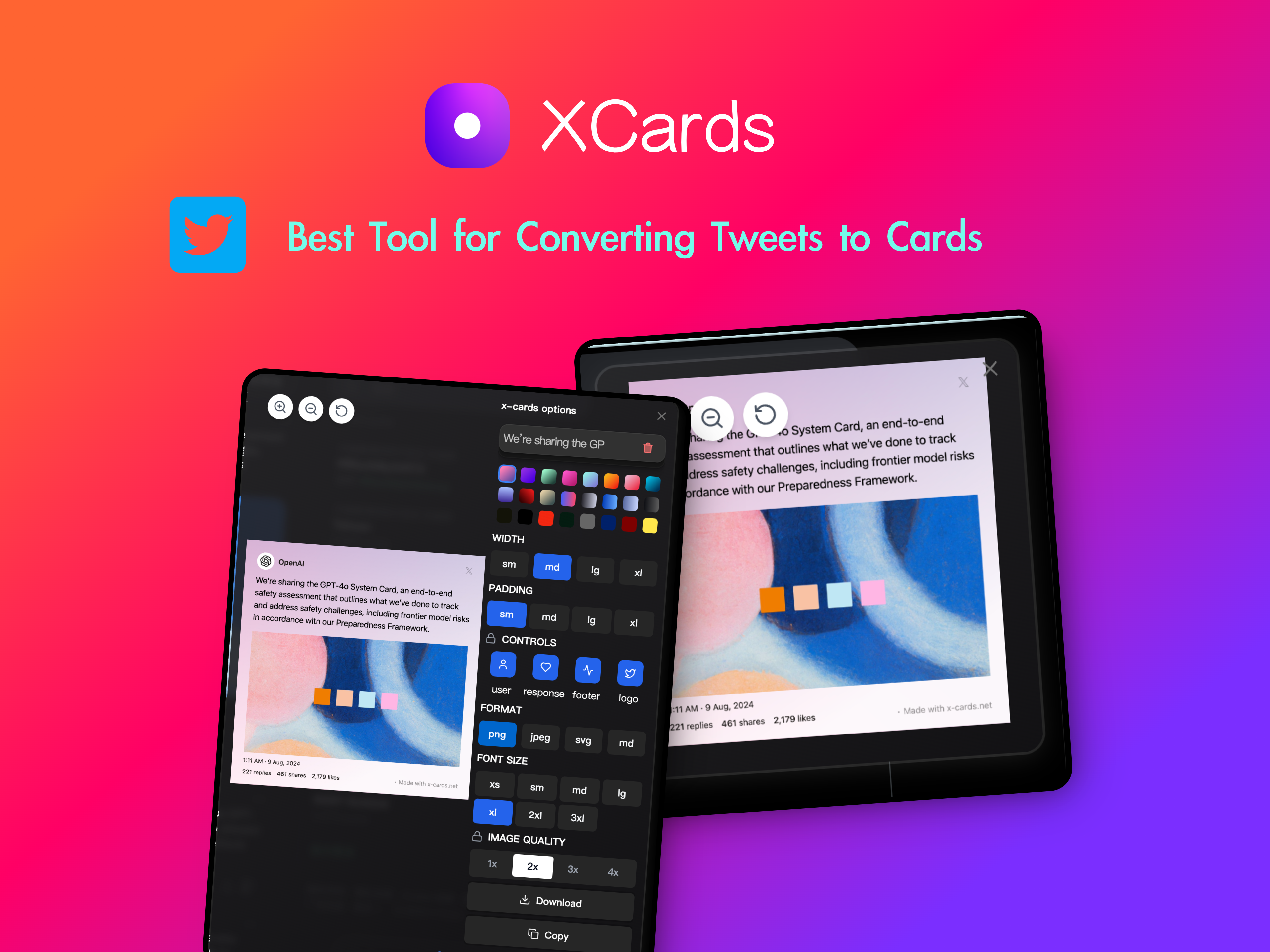 X Cards Native Tweet Card service for X media 2